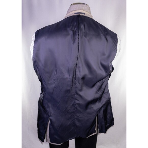 J Crew Blazer Mens 44R Beige 2 Button Ludlow ORMEZZNO Linen Sport Coat Jacket - Picture 16 of 16